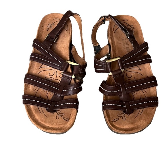 Naturalizer “Every” Brown Strappy Comfort Sandals Women’s 7.5M | Leather Sling - Picture 4 of 11